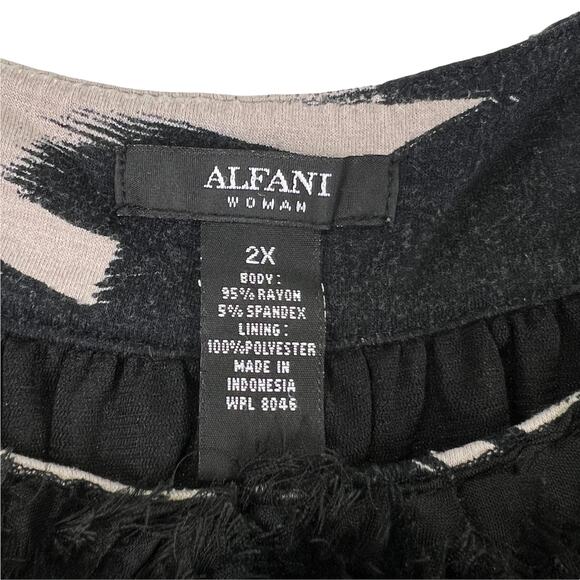 Alfani Embellished Neckline Sleeveless Balloon Bubble Hem Tank Top Blouse 2X - Picture 7 of 11